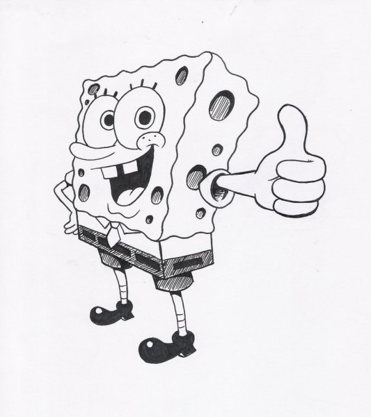 Губка Боб квадратные штаны рисунок