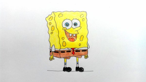 Губка Боб срисовать