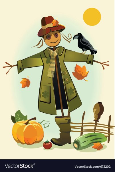 Раскраска пугало огородное для детей