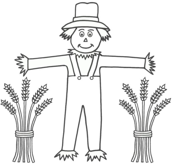 Пугало раскраска