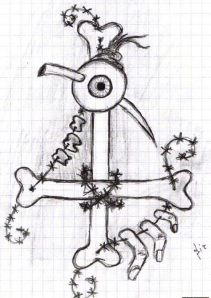 Страшные рисунки в тетради