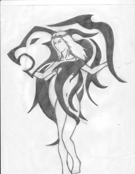 Эскиз тату Водолей для женщин