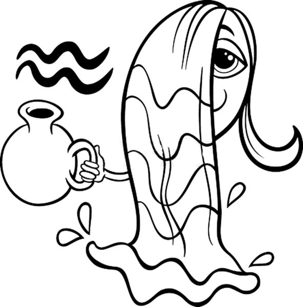 Водолей раскраска