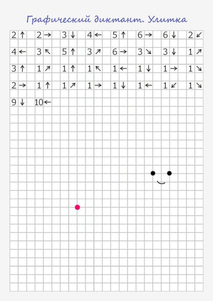 Рисование по стрелочкам сложное