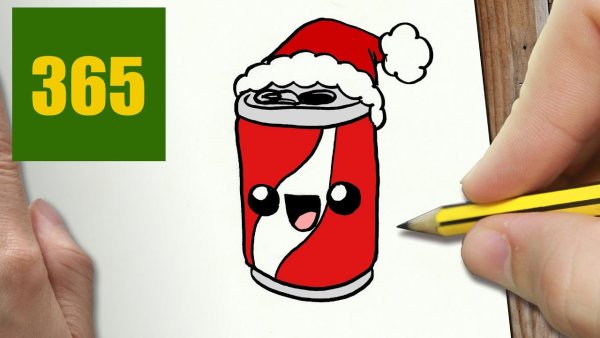 Кавайные новогодние рисунки