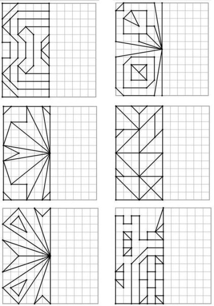 Симметричное рисование по клеткам
