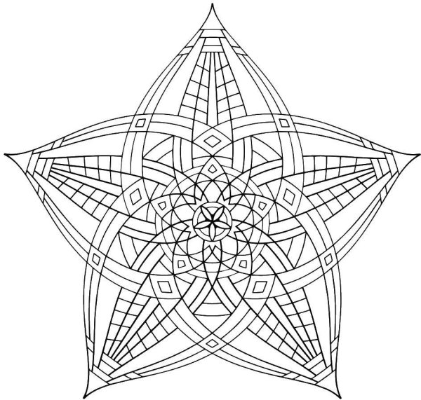 Звезда Мандала раскраска