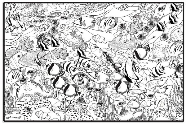 Раскраски антистресс морские