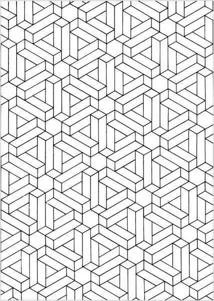 Раскраски геометрические узоры