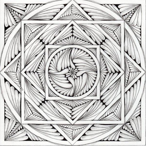 Мандала с геометрическими фигурами