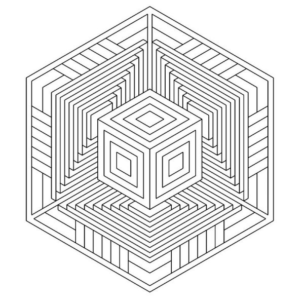 Мандала с геометрическими фигурами