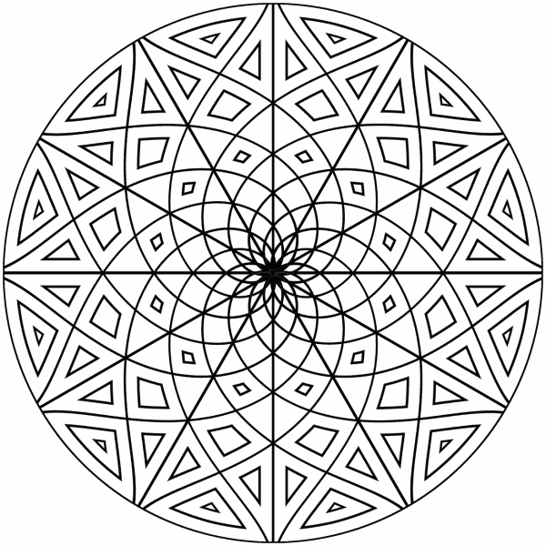 Круглые мандалы для раскрашивания