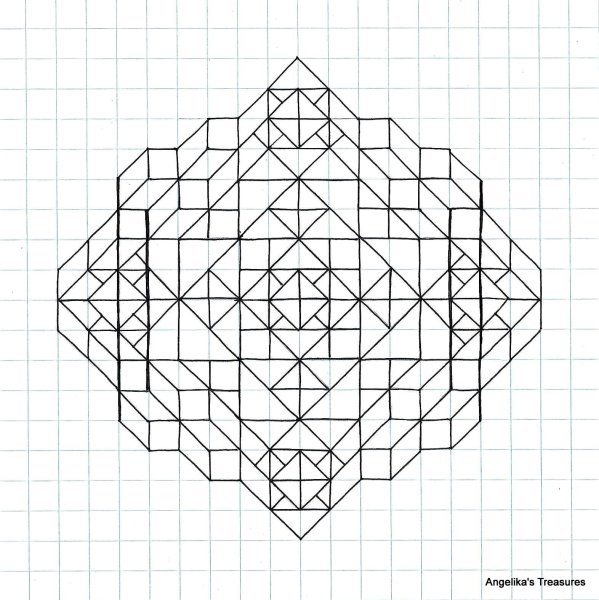 Мандалы по клеточкам в тетради
