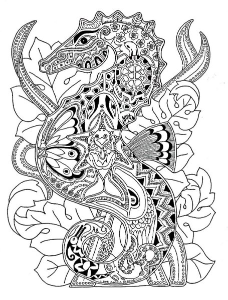 Раскраски сложные