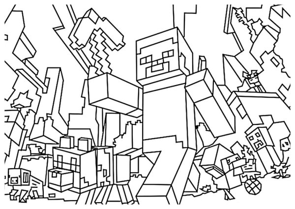 Раскраска майнкрафт