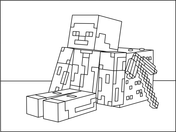 Раскраска майнкрафт