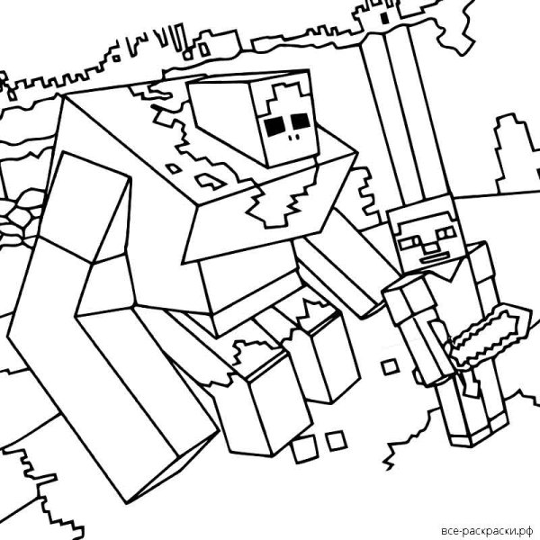 Раскраска майнкрафт КРИПЕР МУТАНТ
