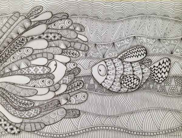 Зентангл водоросли