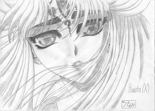 Аниме карандашом в цвете