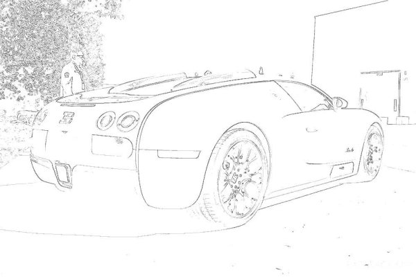 Раскраска Бугатти Шерон