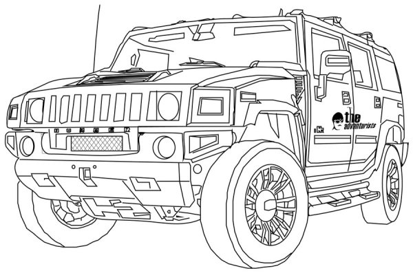 Раскраска Хаммер h1