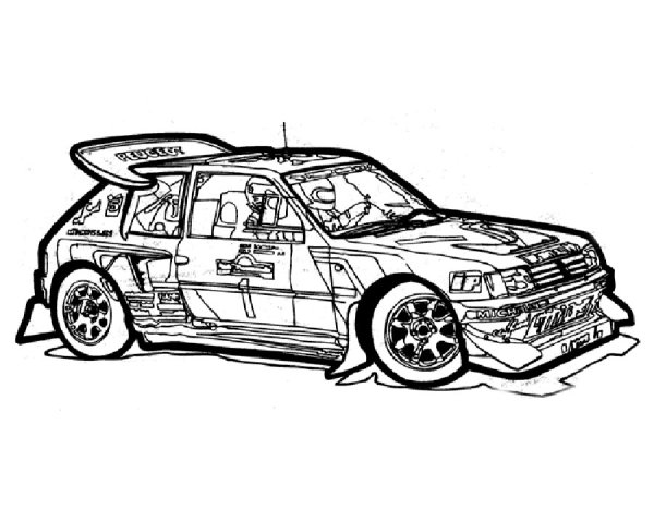 Раскраска гоночная