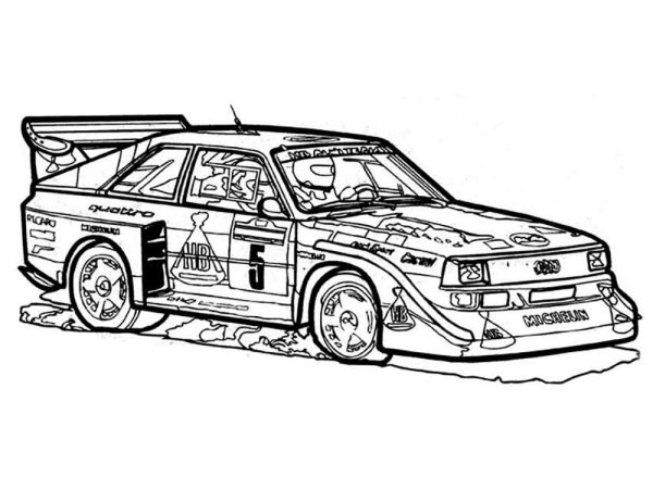 Раскраска. Гоночные машины