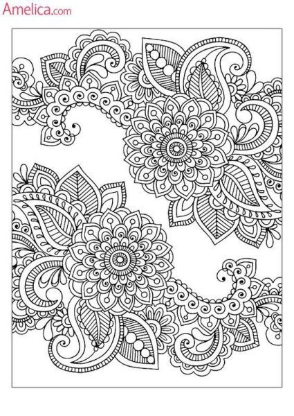 Раскраска антистресс узоры