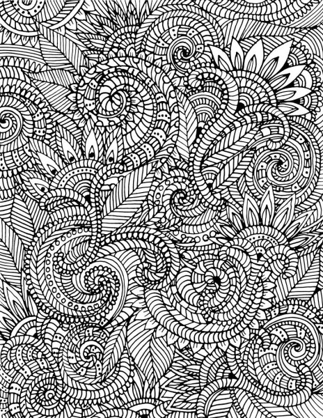 Раскраска антистресс узоры