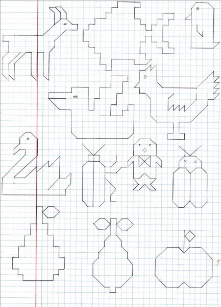 Рисование по клеткам для детей