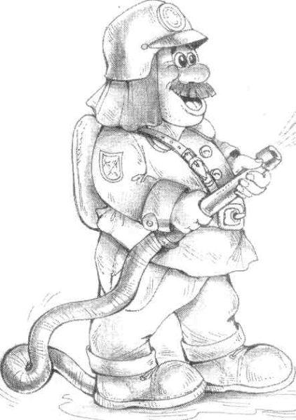 Пожарный карандашом