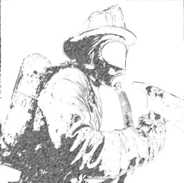 Пожарный автомобиль карандашом