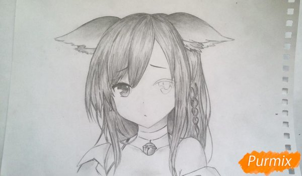 Аниме простым карандашом