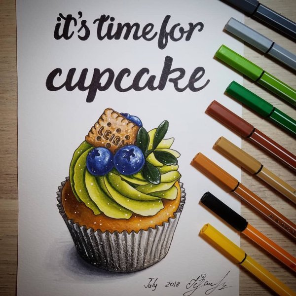 Скетчи печеньки маркерами