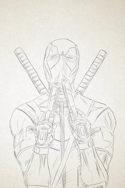 Дэдпул для срисовки