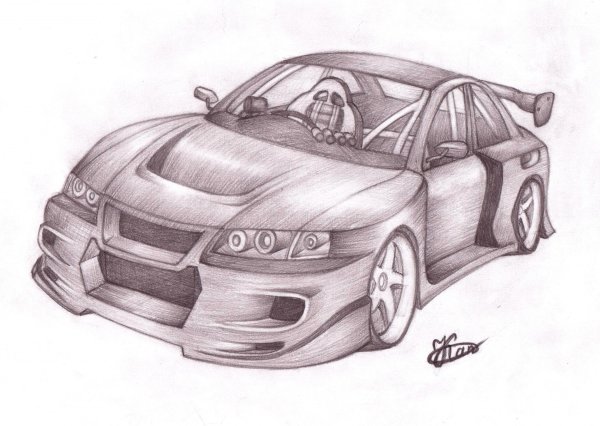 Рисунки карандашом машины