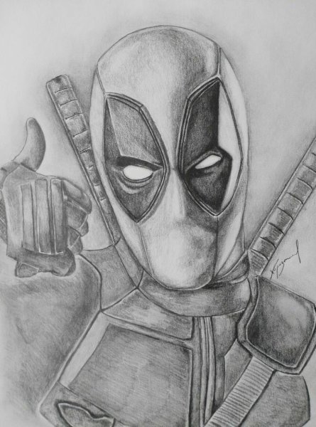 Дэдпул для срисовки