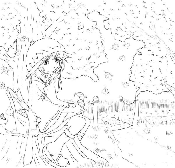 Красивые рисунки осени карандашом