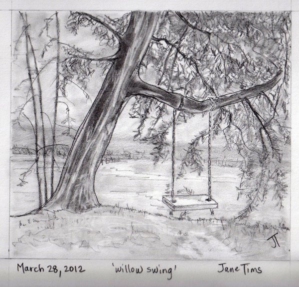 Осенний пейзаж карандашом для начинающих