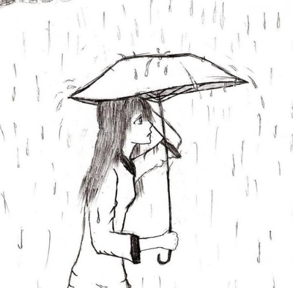 Рисунки осень карандашом для срисовки