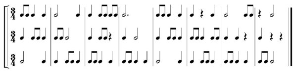 Ритмические упражнения с пунктирным ритмом