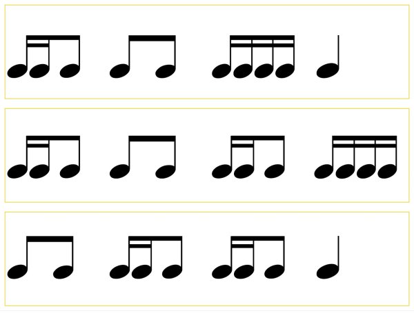 Sol-fa ритмические карточки