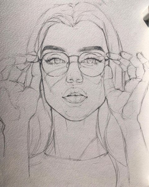 Рисунки девушек карандашом