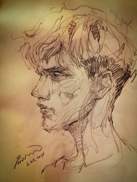 Карандашные скетчи людей