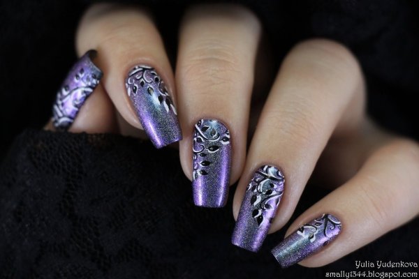 Маникюр павлинье перо