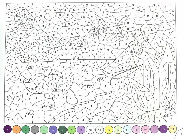 Раскраски по номерам сложные