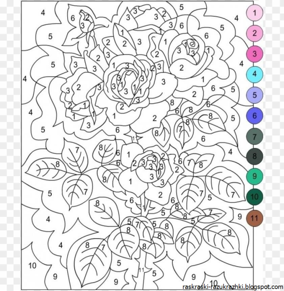 Раскраска по номерам
