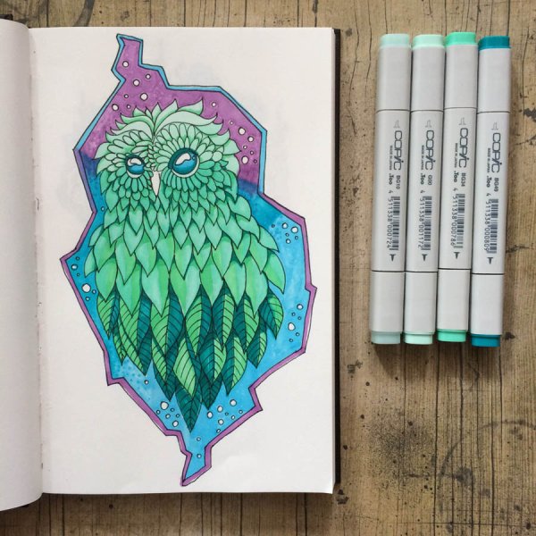 Скетчи маркерами