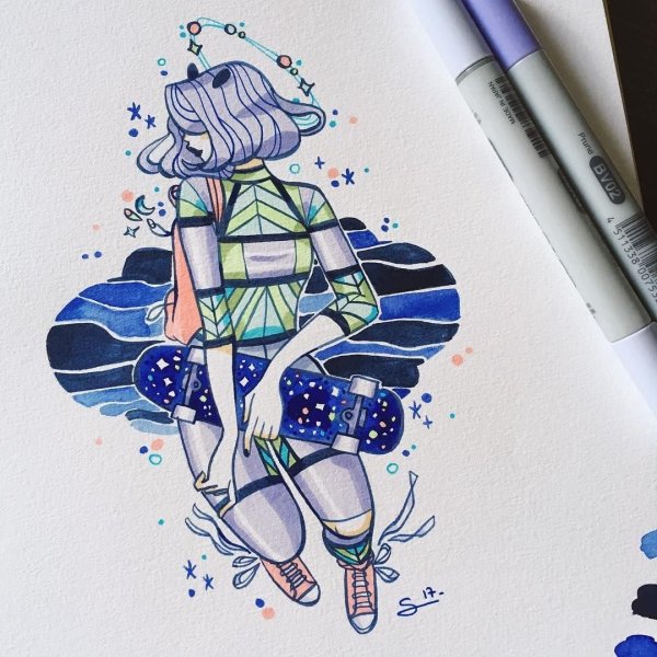 Арты маркерами