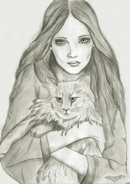 Рисунки для срисовки девушки